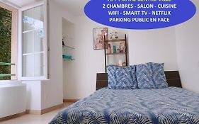 Apt 67m2 hyper centre: 2 chambres, cuisine TV wifi